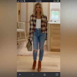 R13 Cropped Plaid flannel as seen on Kristin Cavallari